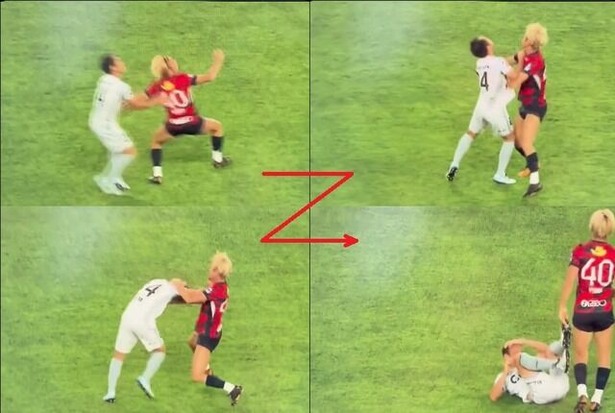 【動画】鹿島の問題児FW鈴木優磨さん、相手選手の首と頭を掴んで叩き落されてしまうwwwww